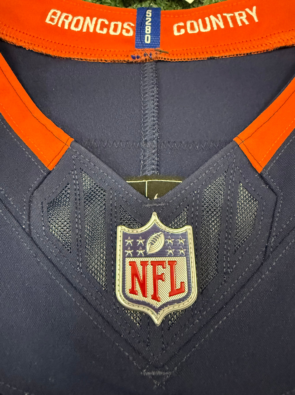 Bo Nix Denver Broncos Jersey #10 Nike Vapor Fuse Elite Navy Size 48 (XL) NFL