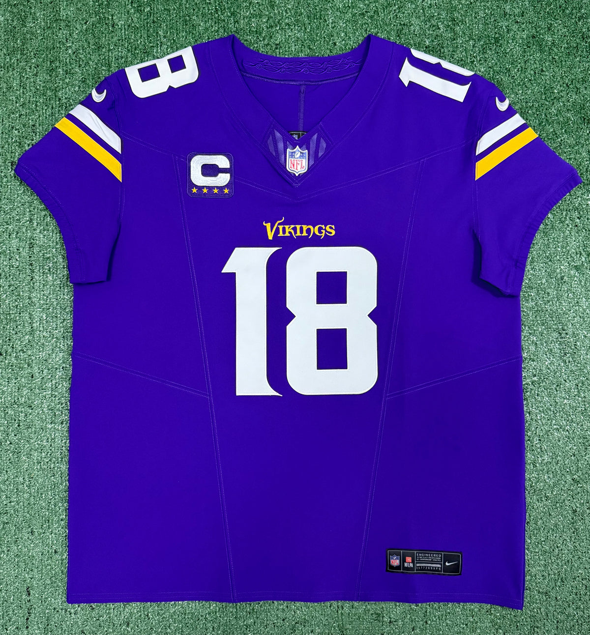 Justin Jefferson Minnesota Vikings Jersey #18 Nike Vapor FUSE Elite Purple Size 48 (XL) NFL