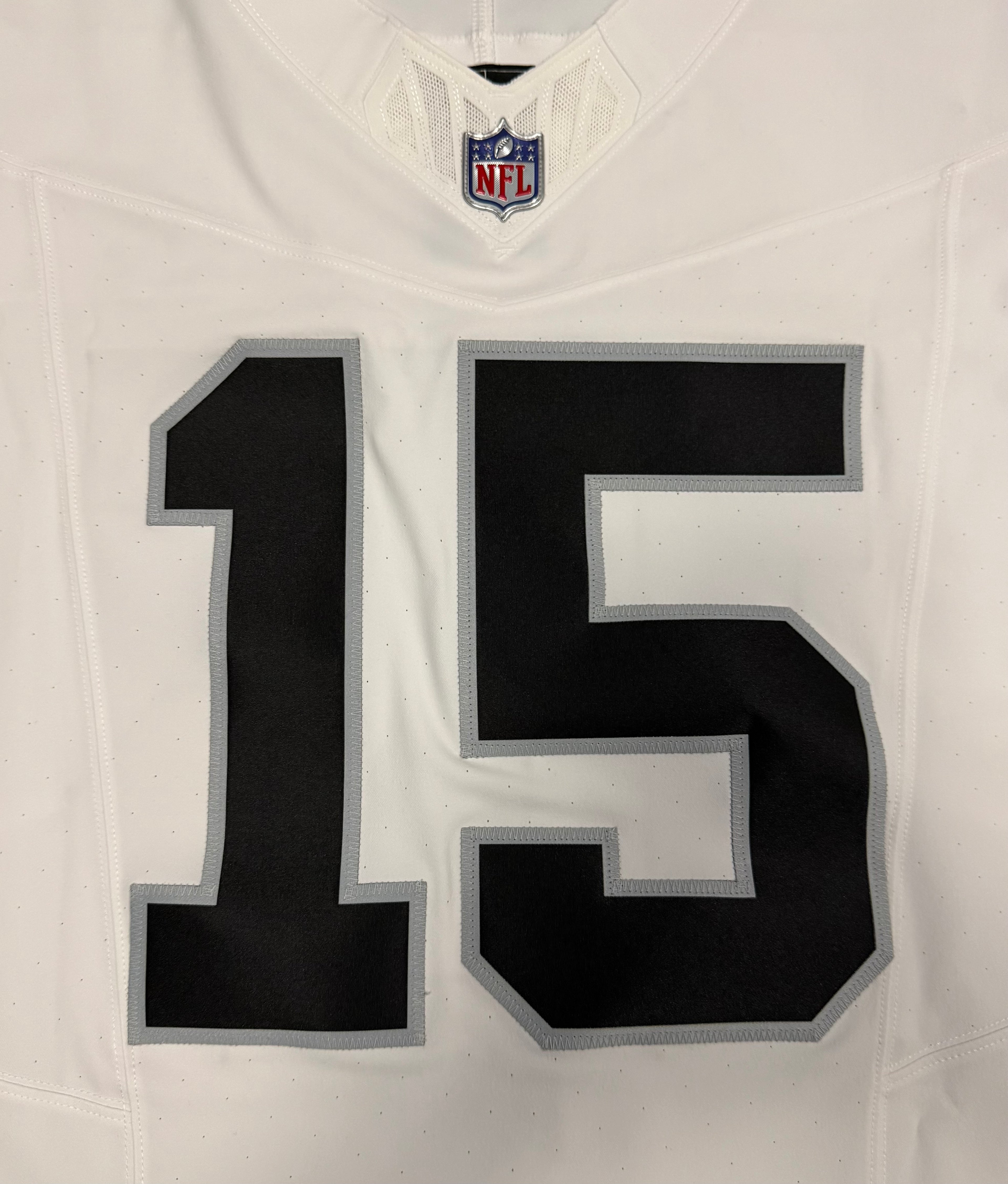 Fernando Mendoza Las Vegas Raiders Jersey #15 Nike Vapor Fuse Elite White Size 44 (L) NFL