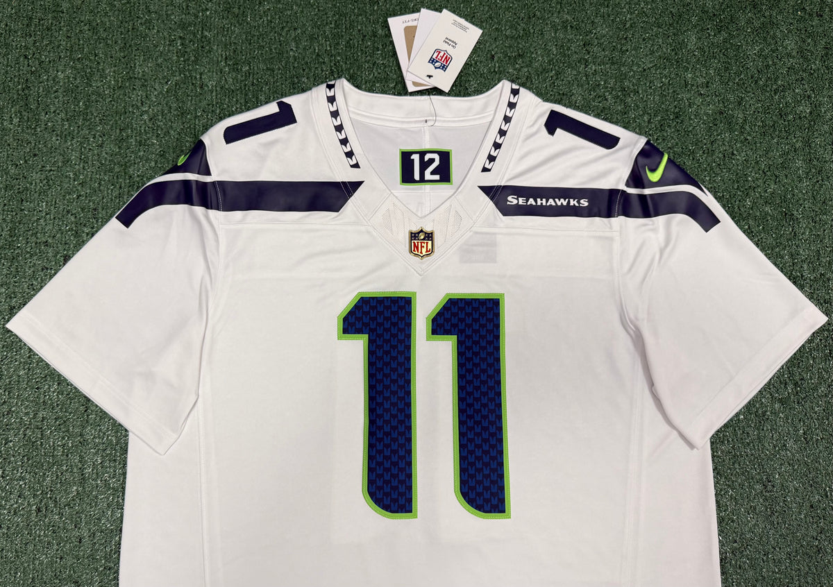 Jaxon Smith-Njigba Seattle Seahawks Jersey #11 Nike Vapor FUSE Limited White Size (XL) NFL