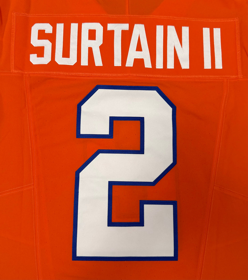 Pat Surtain II Denver Broncos Jersey #2 Nike Vapor Fuse Elite Orange Size 44 (Large) NFL