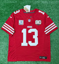 Brock Purdy San Francisco 49ers Jersey #13 Nike Vapor Fuse Limited Stitched Red Size (Large) NFL