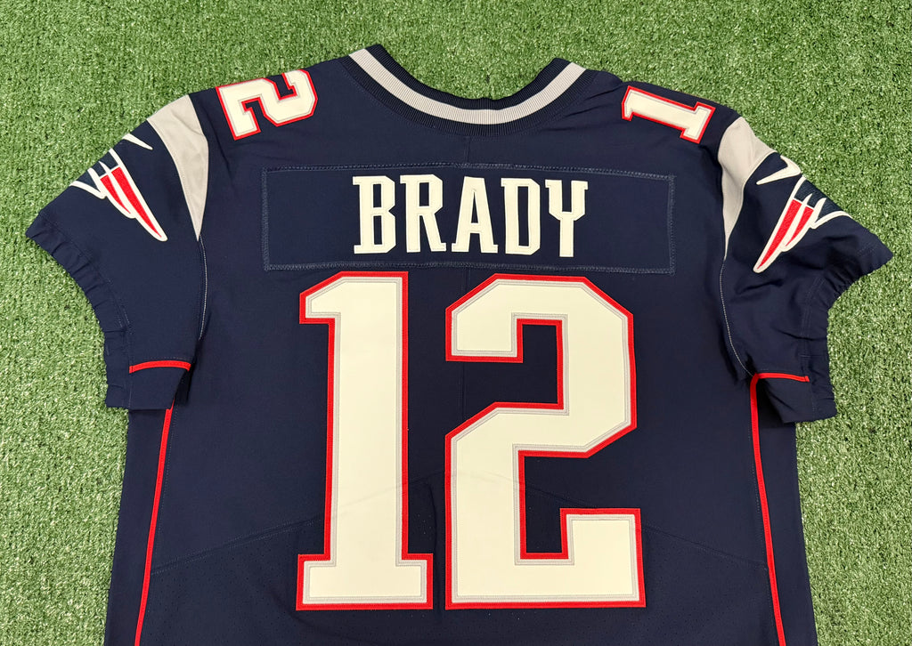 Tom Brady New England Patriots Jersey #12 Nike Vapor Elite Blue Size 48 (XL) NFL
