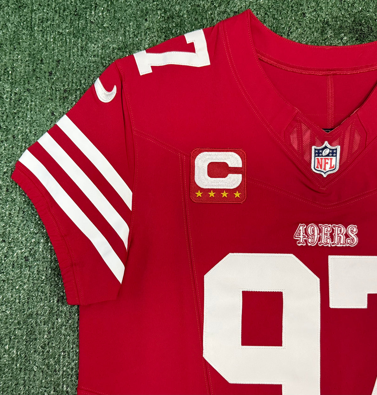 Nick Bosa San Francisco 49ers Jersey #97 Nike Vapor FUSE Elite Red Size 44 (Large) NFL