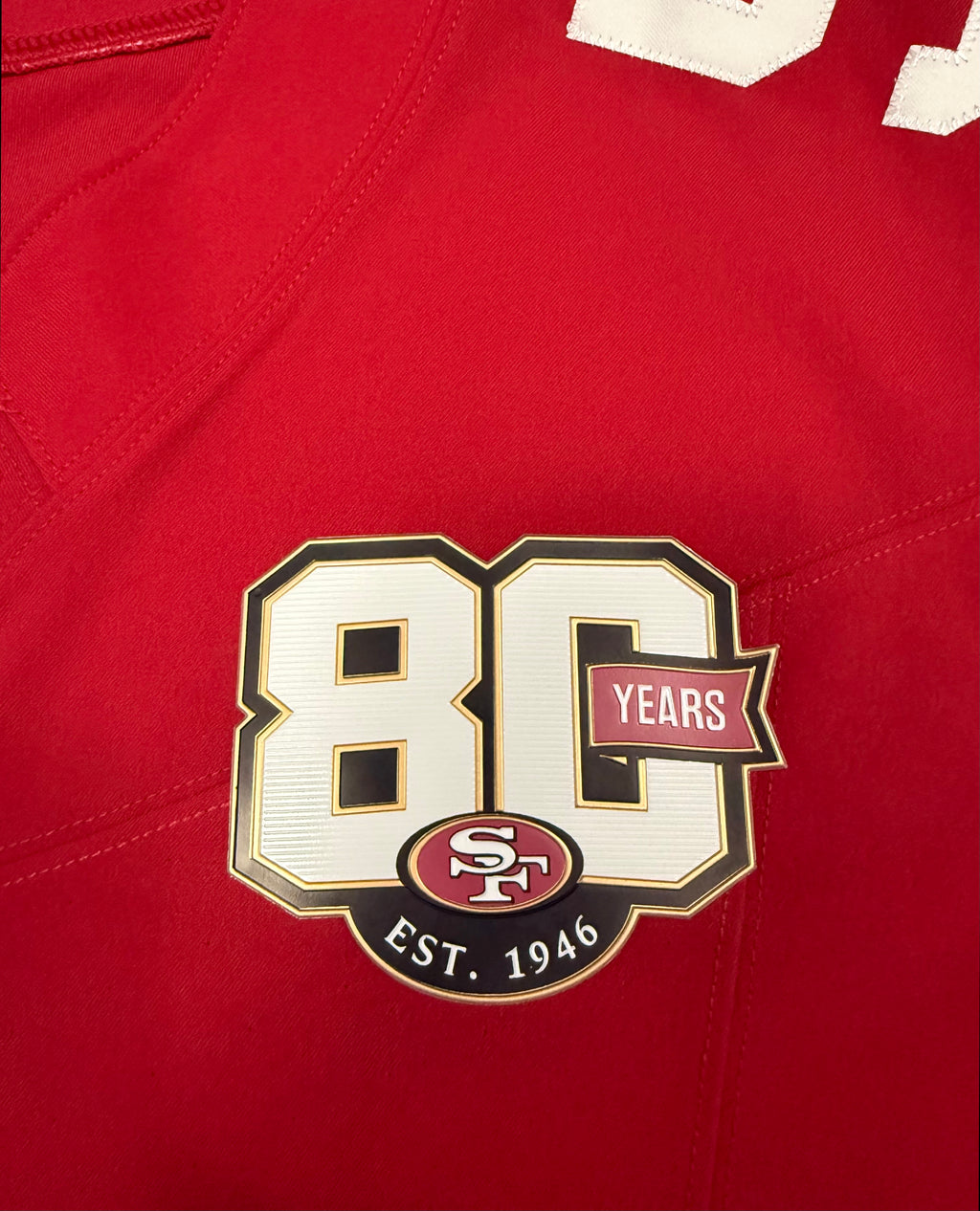 Fred Warner San Francisco 49ers Jersey #54 Nike Vapor FUSE Elite Red Size 44 (Large) NFL
