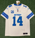Amon Ra St Brown Detroit Lions Jersey #14 Nike Vapor Fuse Stitched Limited White Size (Large) NFL