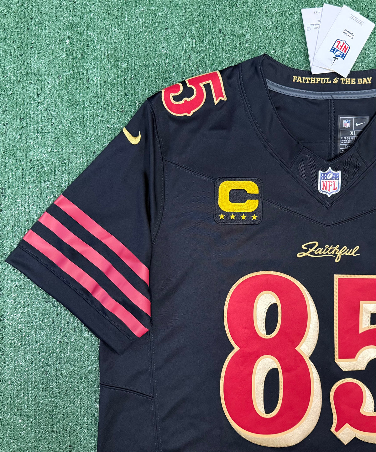 George Kittle San Francisco 49ers Jersey #85 Nike Vapor Fuse Limited Rivalry Black Size (XL) NFL