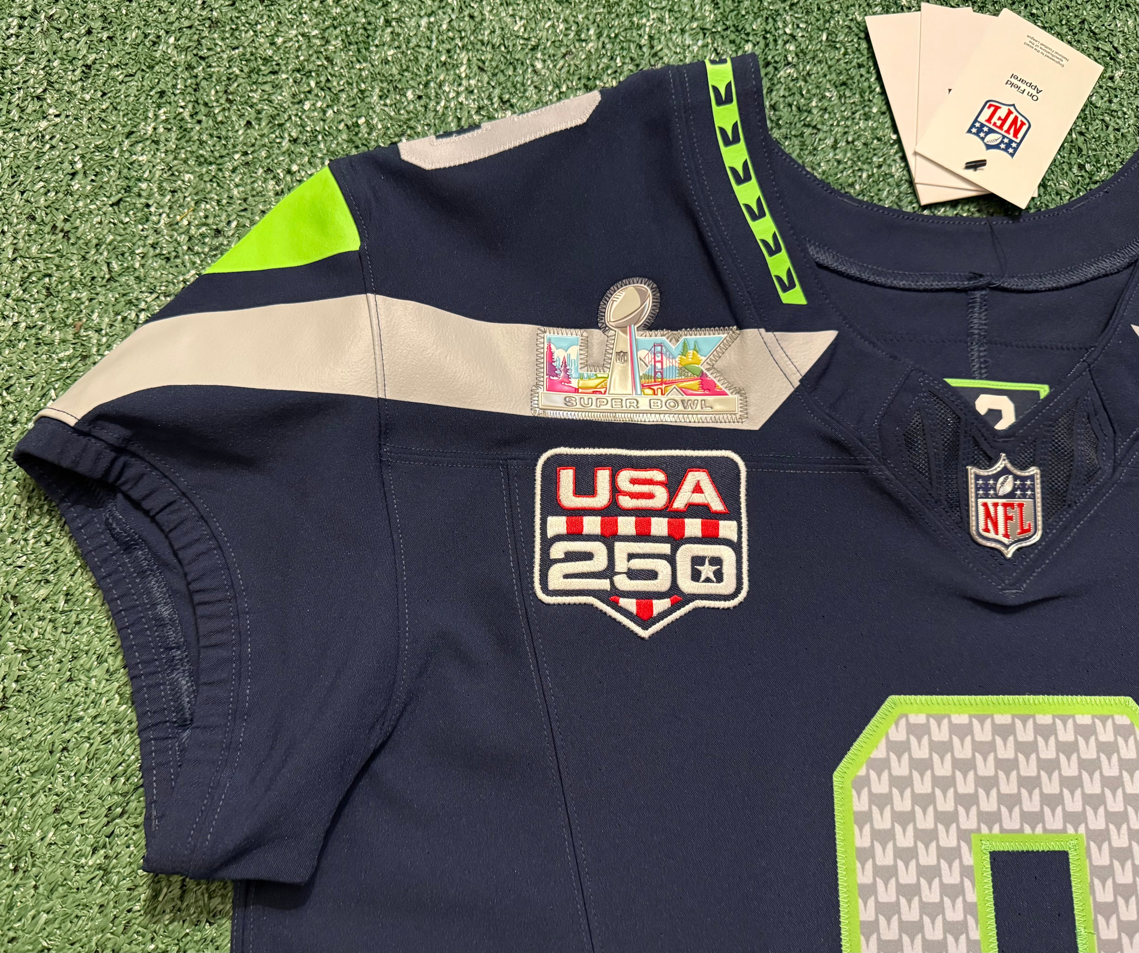 Kenneth Walker III Seattle Seahawks Jersey #9 Nike Vapor FUSE Elite Navy Size 44 (Large) NFL