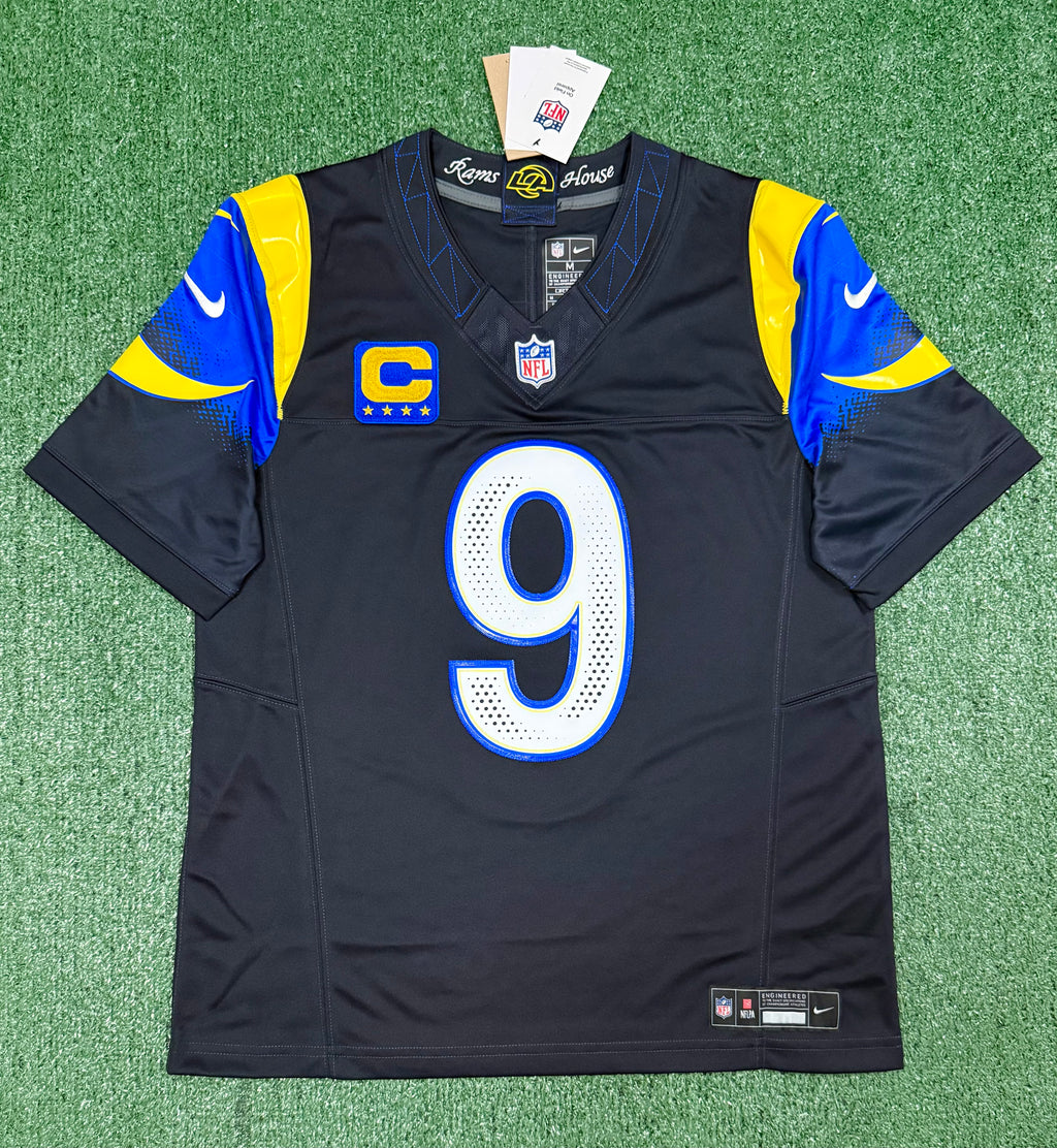 Matthew Stafford Los Angeles Rams Jersey #9 Nike FUSE Rivalry Black Size (Medium) NFL