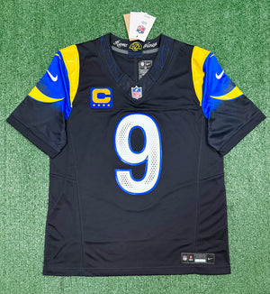 Matthew Stafford Los Angeles Rams Jersey #9 Nike FUSE Rivalry Black Size (Medium) NFL