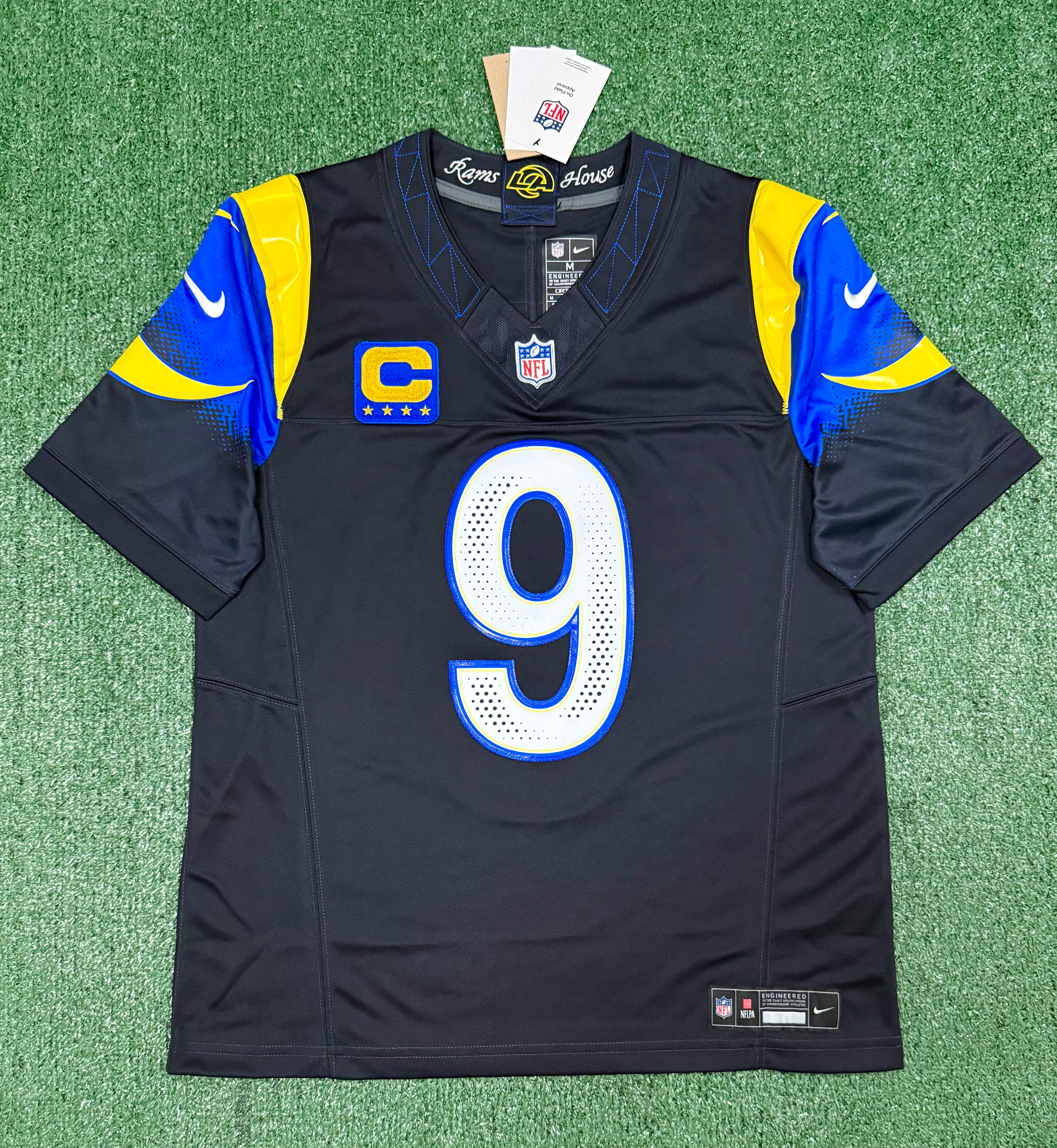 Matthew Stafford Los Angeles Rams Jersey #9 Nike FUSE Rivalry Black Size (Medium) NFL
