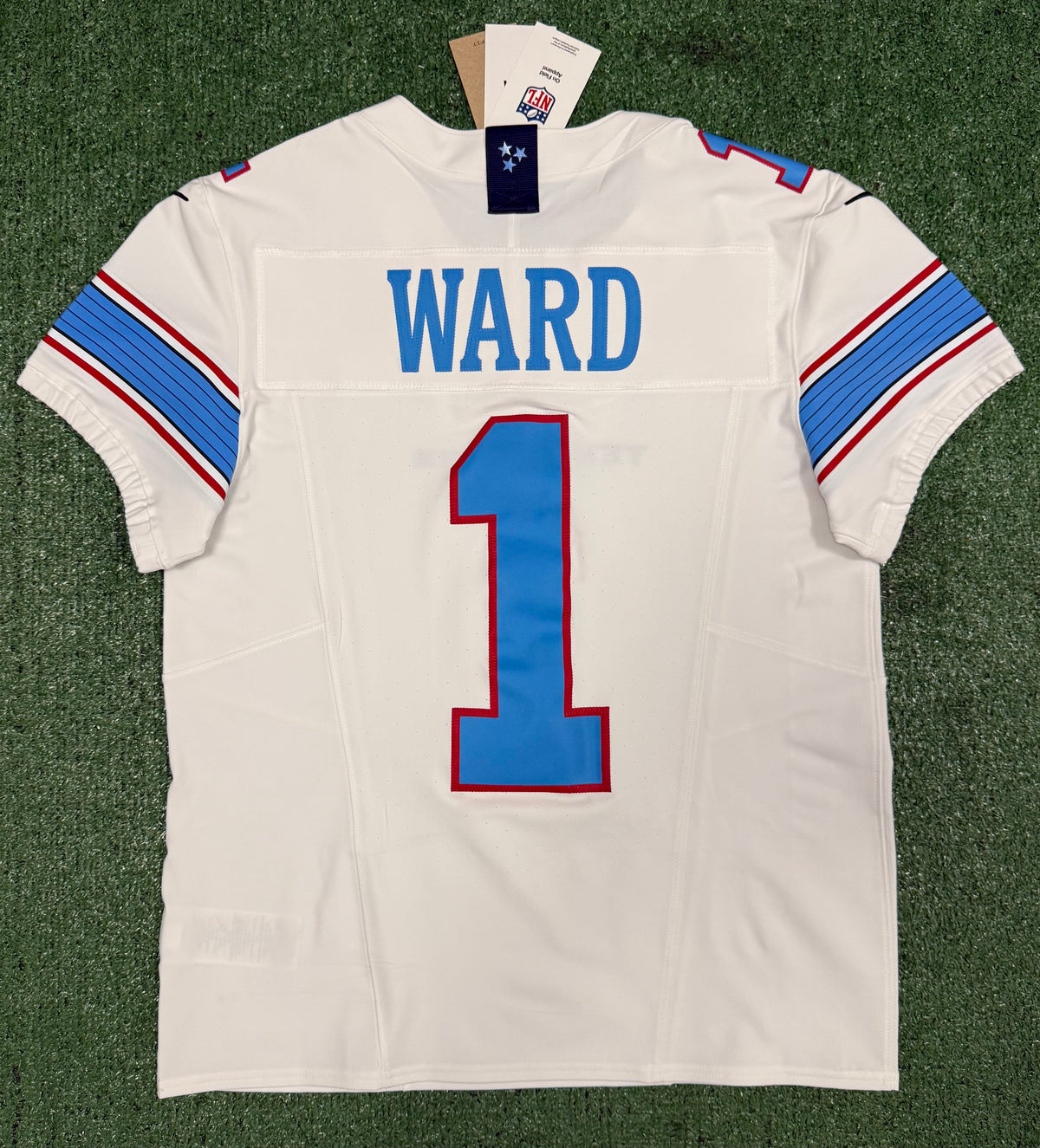Cam Ward Tennessee Titans Jersey #1 Nike Vapor Fuse Elite White Size 40 (M) NFL