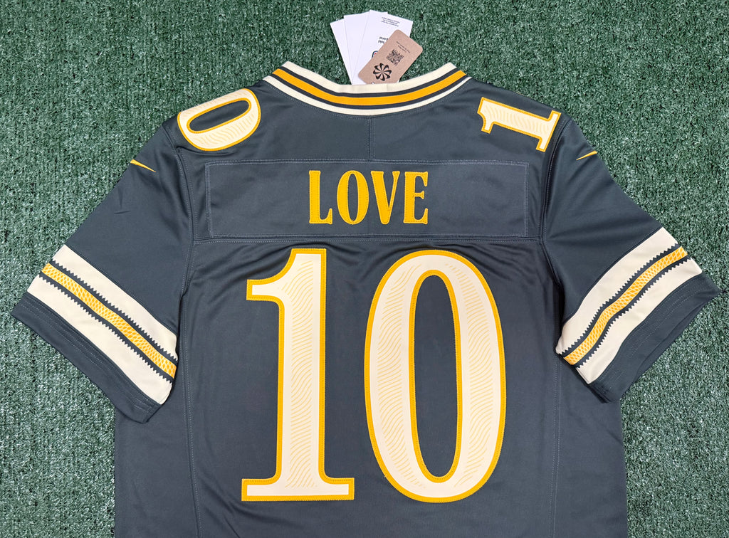 Jordan Love Green Bay Packers Jersey #10 Nike FUSE Rivalry Green Size (Large) NFL