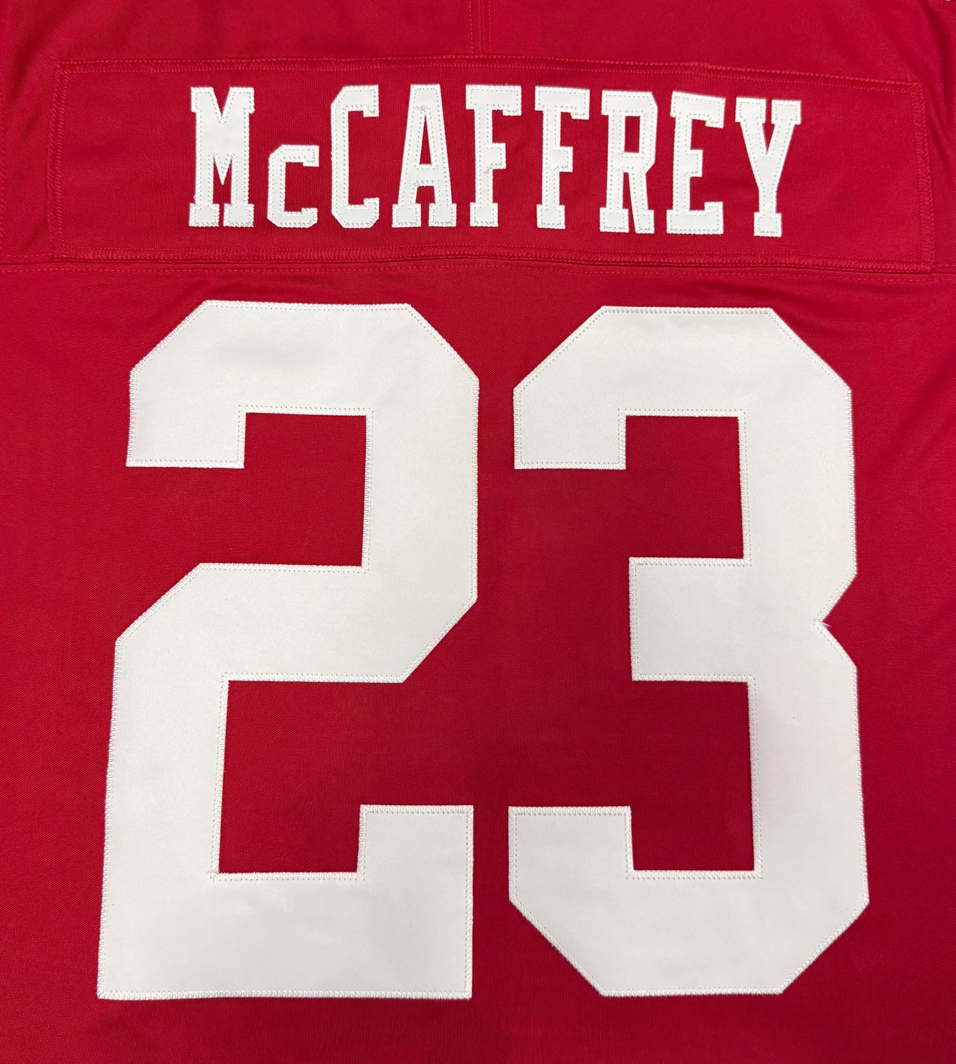 Christian McCaffrey San Francisco 49ers Jersey #23 Nike Vapor Fuse Limited Stitched Red Size (Large) NFL
