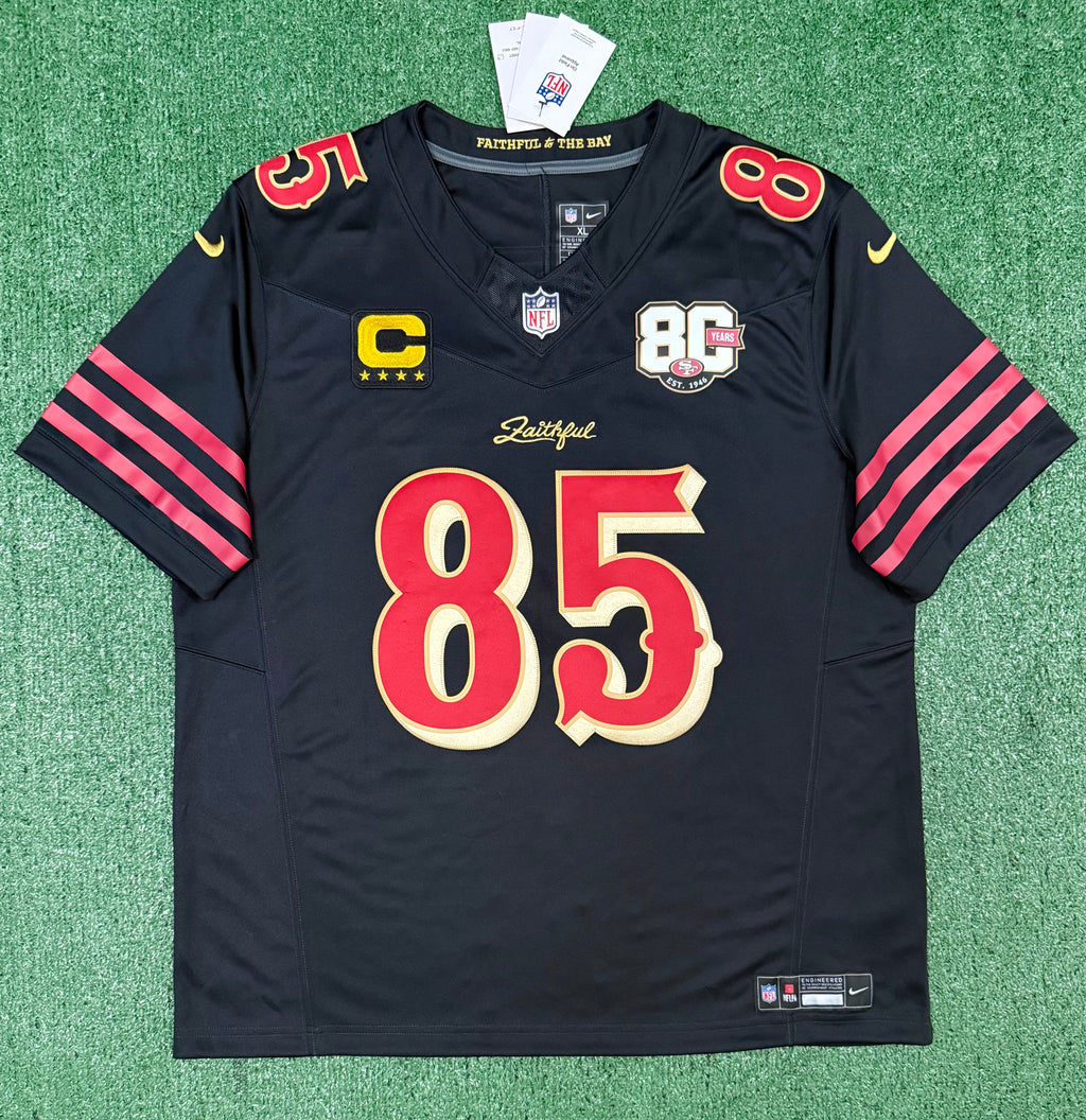George Kittle San Francisco 49ers Jersey #85 Nike Vapor Fuse Limited Rivalry Black Size (XL) NFL