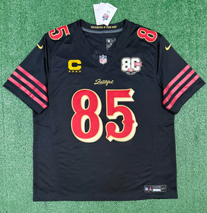 George Kittle San Francisco 49ers Jersey #85 Nike Vapor Fuse Limited Rivalry Black Size (XL) NFL