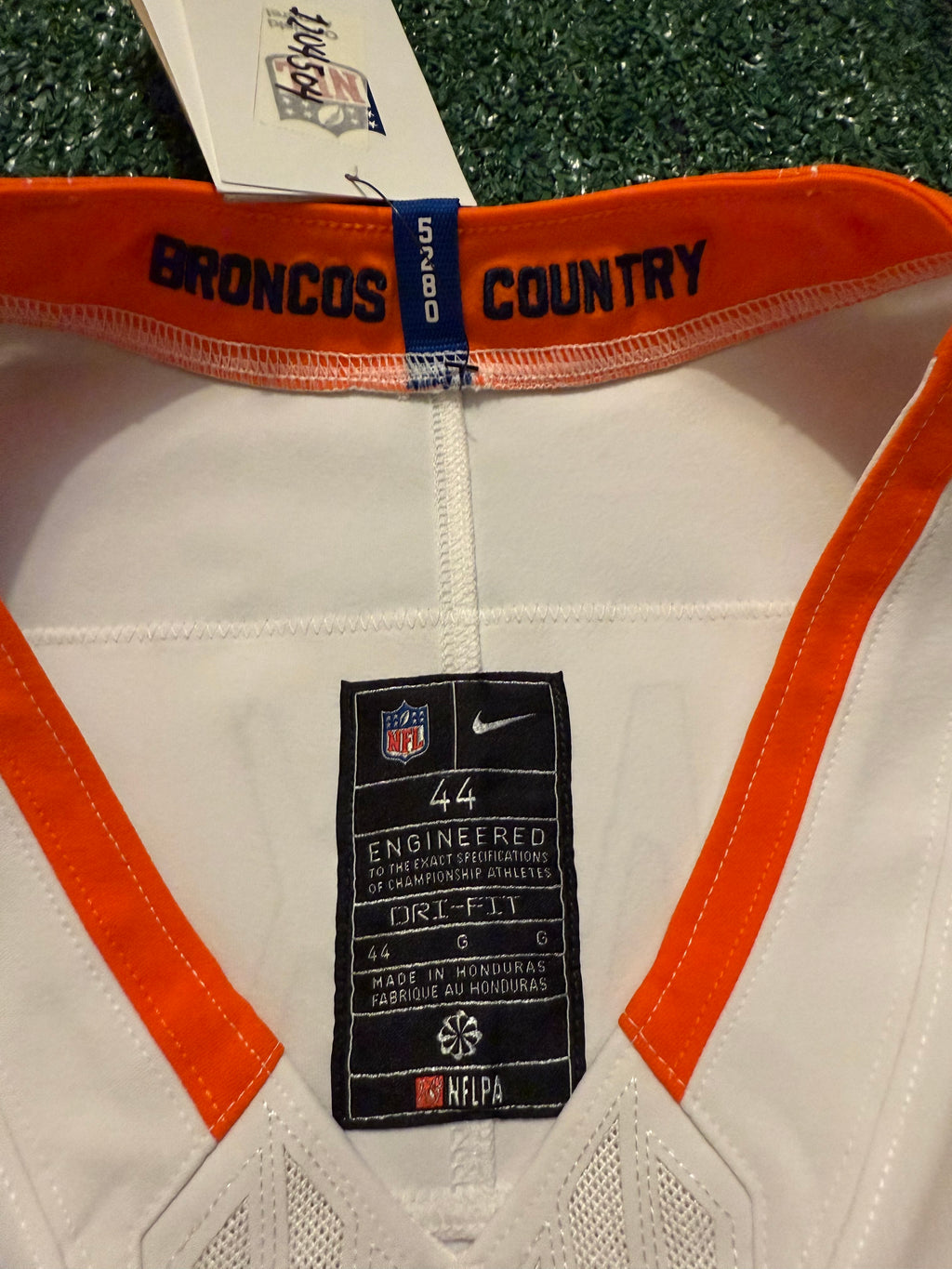 Bo Nix Denver Broncos Jersey #10 Nike Vapor Fuse Elite White Size 44 (L) NFL