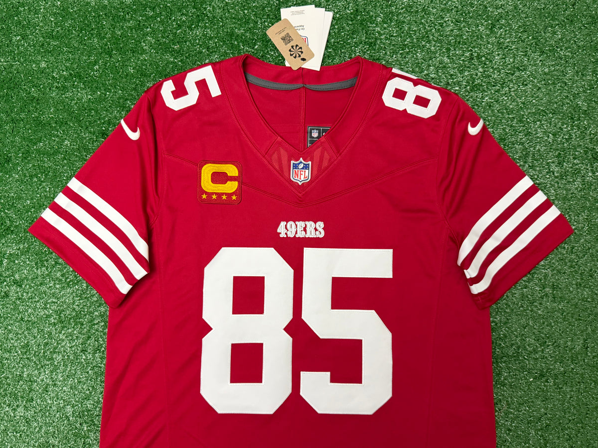 George Kittle San Francisco 49ers Jersey #85 Nike Vapor Fuse Limited Stitched Red Size (Large) NFL