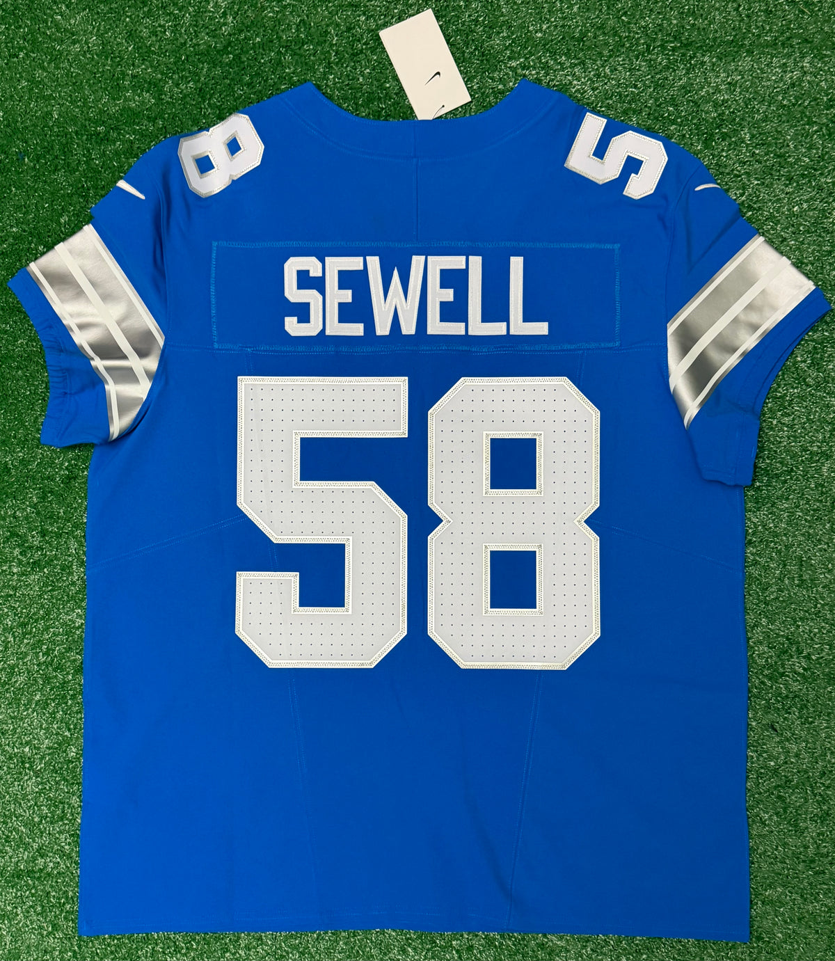 Penei Sewell Detroit Lions Jersey #58 Nike Vapor FUSE Elite Blue 48 (XL) NFL