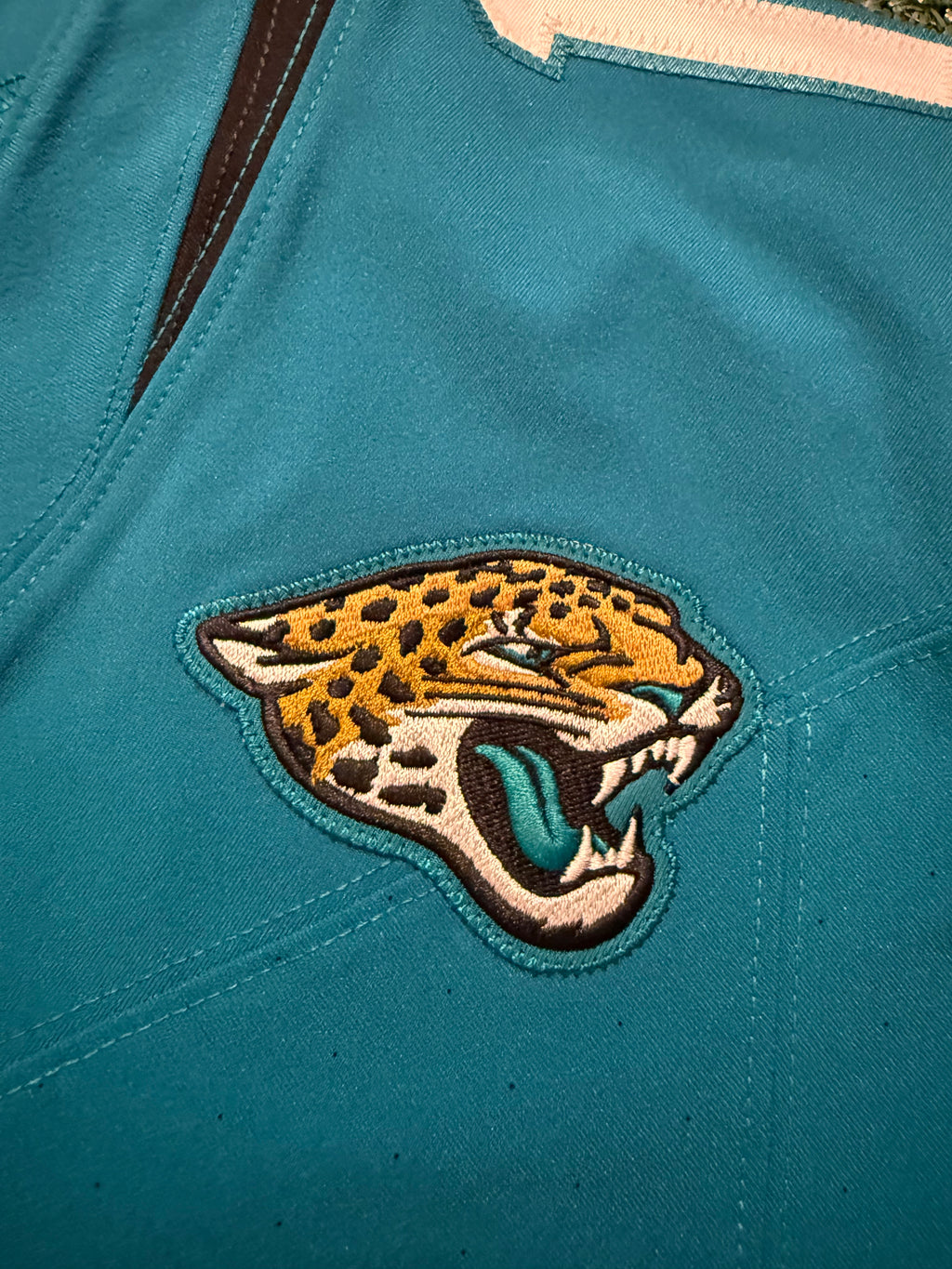 Travis Hunter Jacksonville Jaguars Jersey #12 Nike Vapor Fuse Elite Teal Size 40 (M) NFL