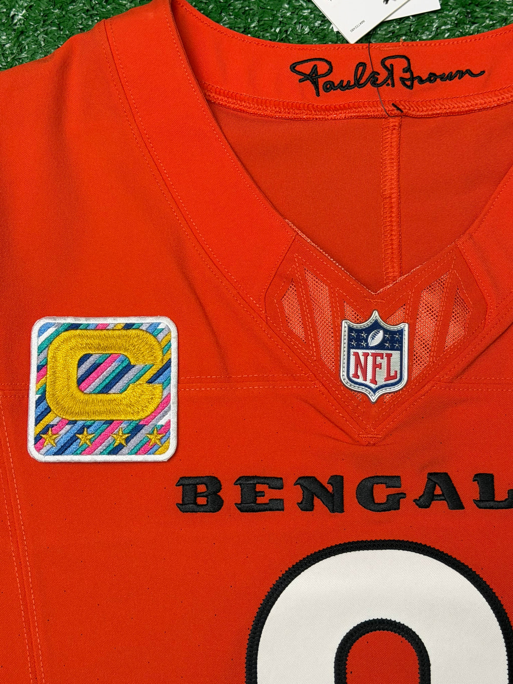 Joe Burrow Cincinnati Bengals Jersey #9 Nike Vapor FUSE Elite Orange Size 40 (Medium) NFL