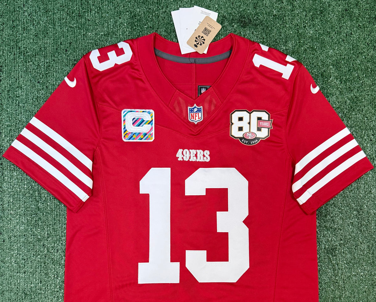 Brock Purdy San Francisco 49ers Jersey #13 Nike Vapor Fuse Limited Stitched Red Size (Medium) NFL