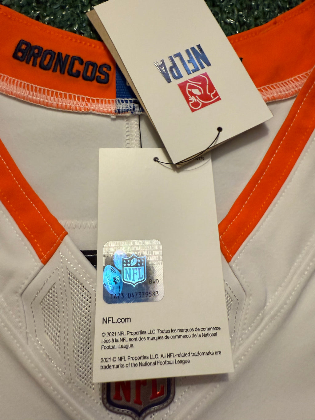 Bo Nix Denver Broncos Jersey #10 Nike Vapor Fuse Elite White Size 44 (L) NFL