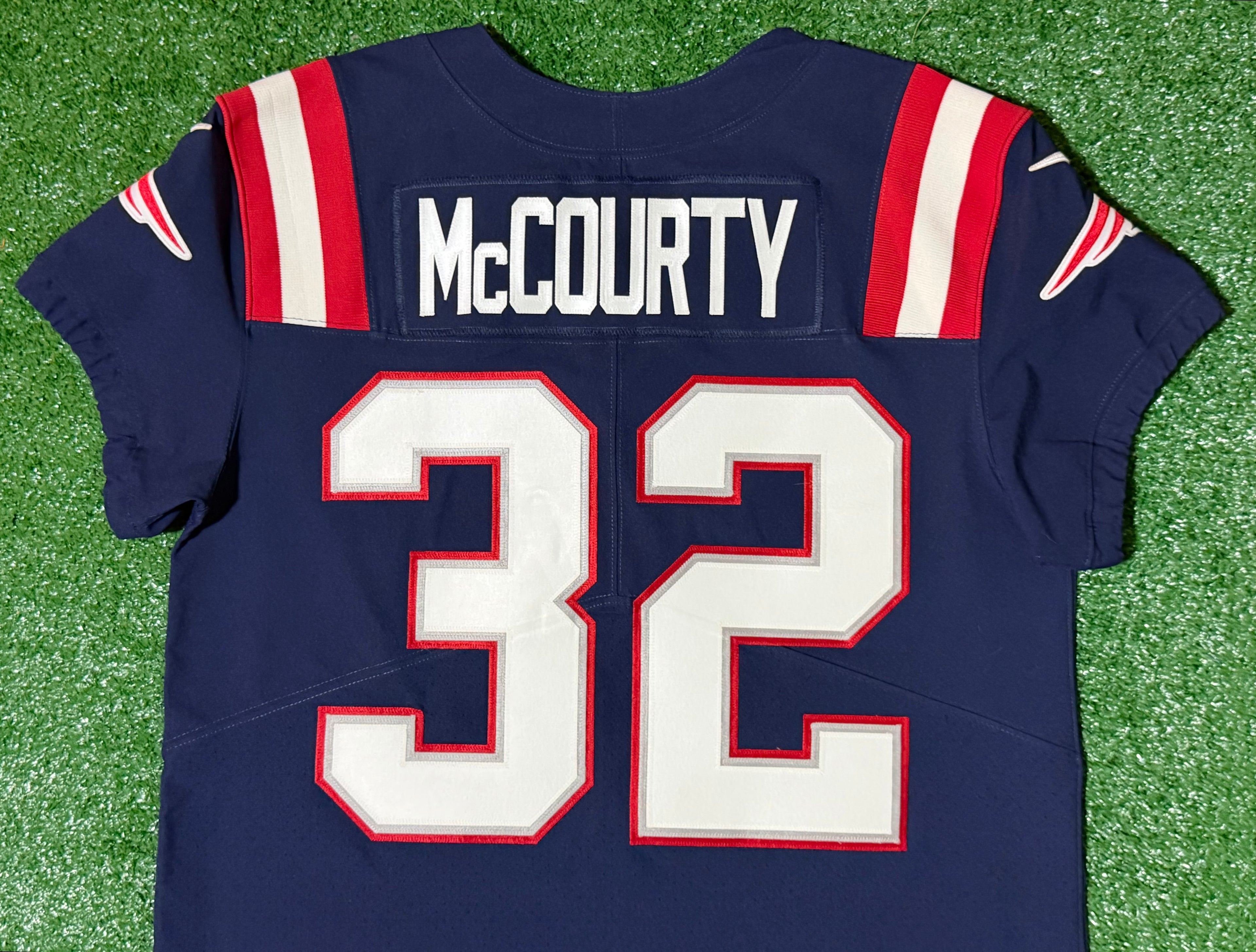 Devin McCourty New England Patriots Jersey #32 Nike Vapor Elite Blue Size 44 (Large) NFL