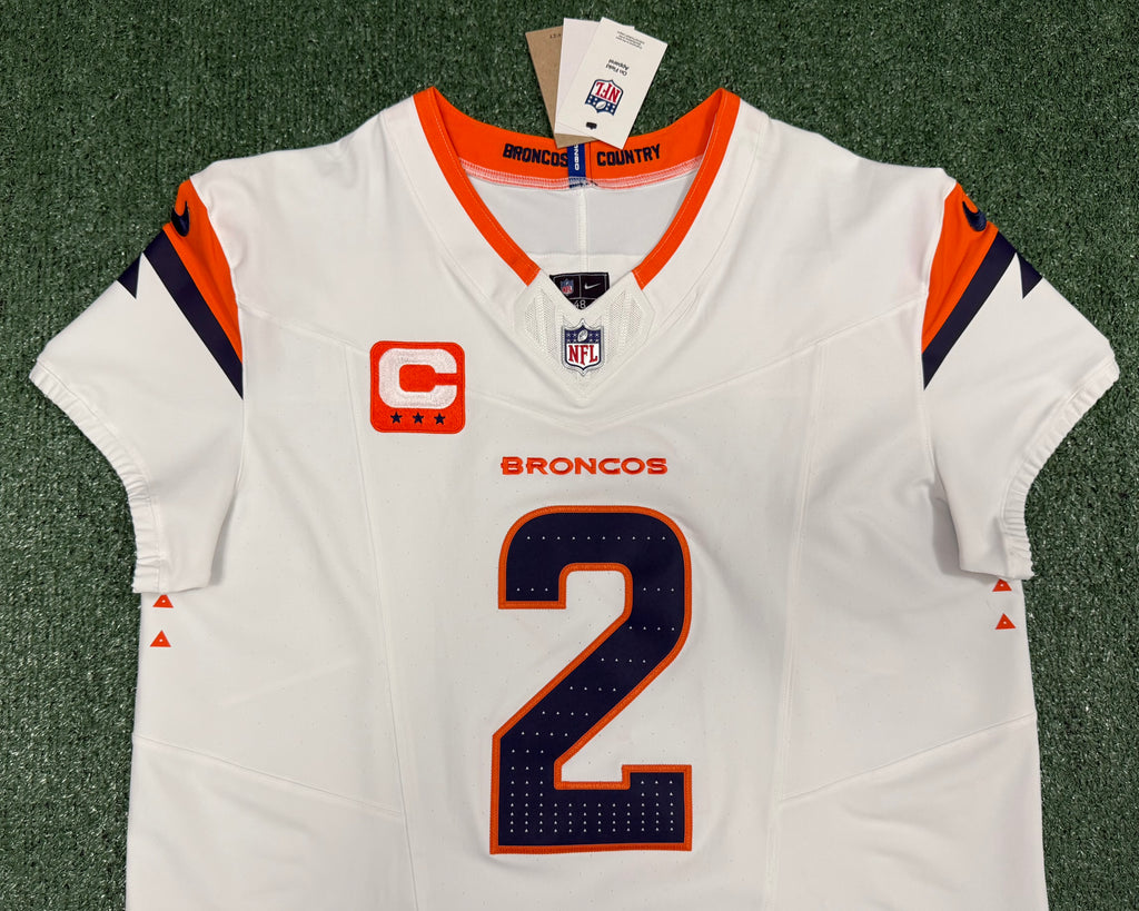 Pat Surtain II Denver Broncos Jersey #2 Nike Vapor Fuse Elite White Size 48 (XL) NFL