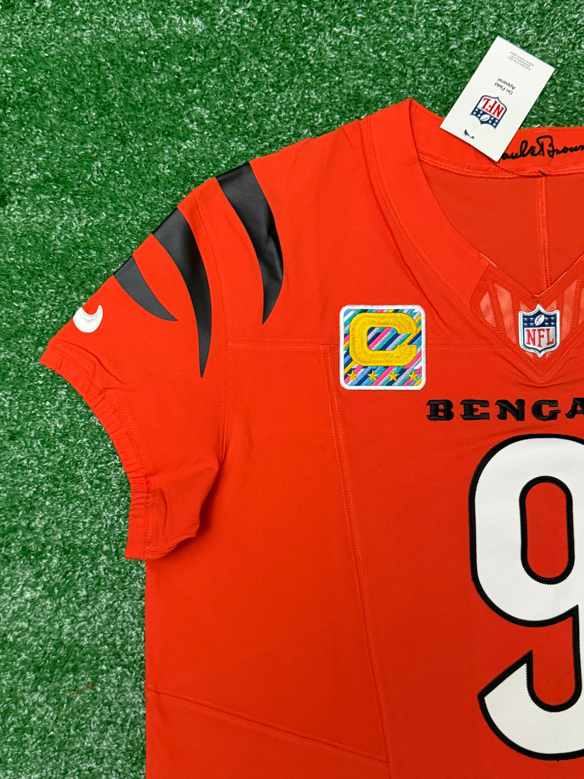 Joe Burrow Cincinnati Bengals Jersey #9 Nike Vapor FUSE Elite Orange Size 48 (XL) NFL