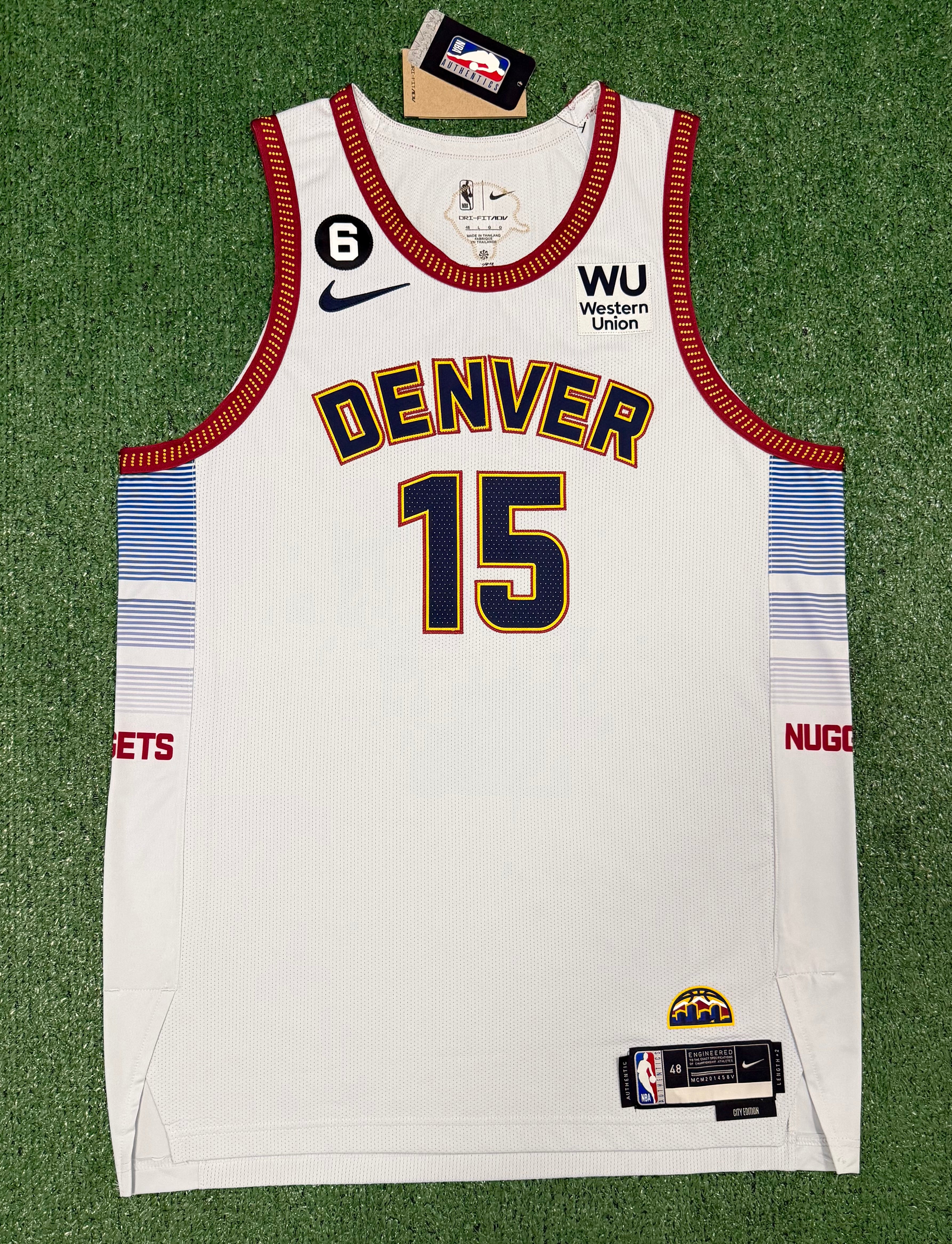 Nikola Jokic Denver Nuggets Jersey #15 Nike ADV Authentic White Size 48 (L) NBA