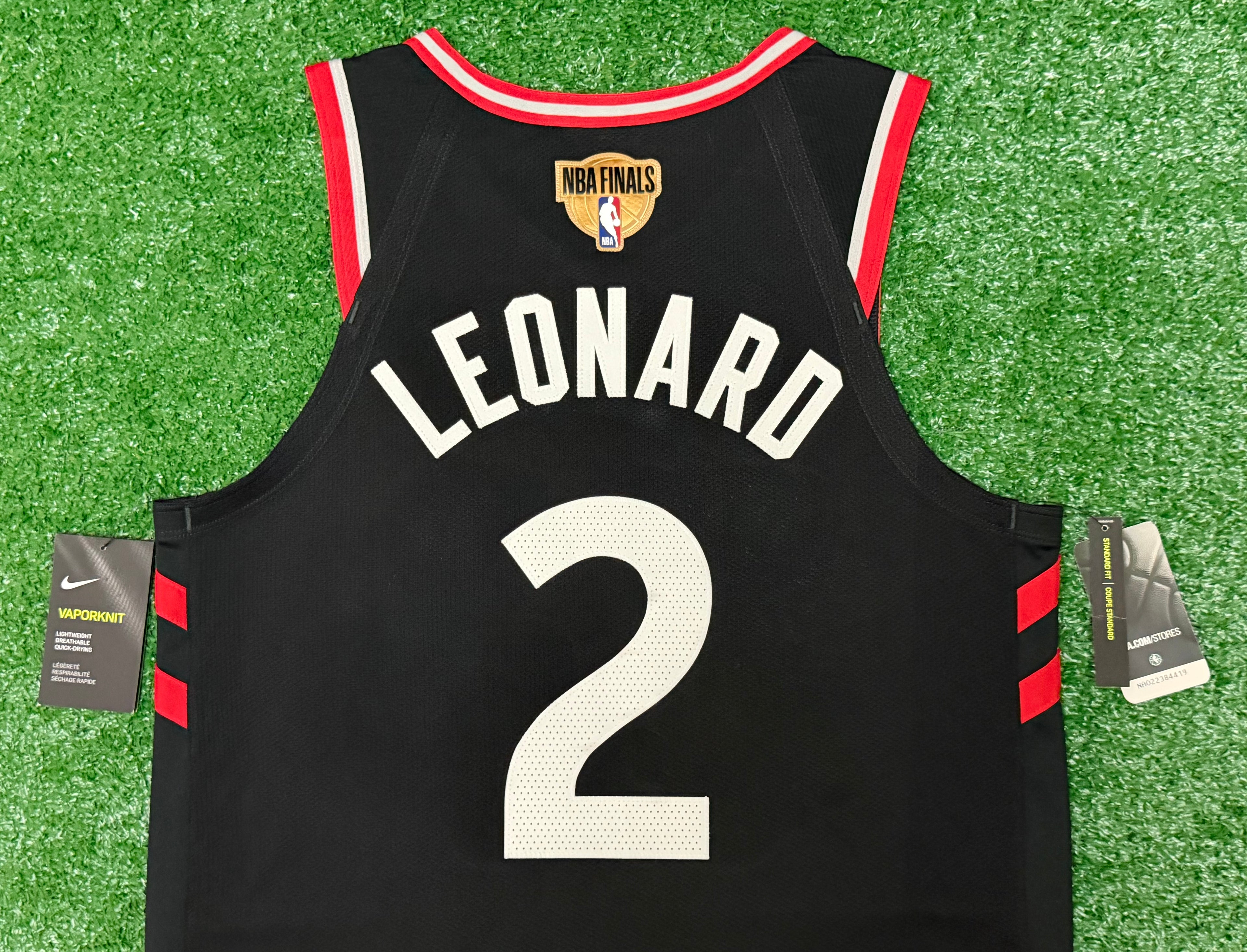 Kawhi Leonard Toronto Raptors Jersey #2 Nike Vaporknit Authentic Black Size 44 (M) NBA