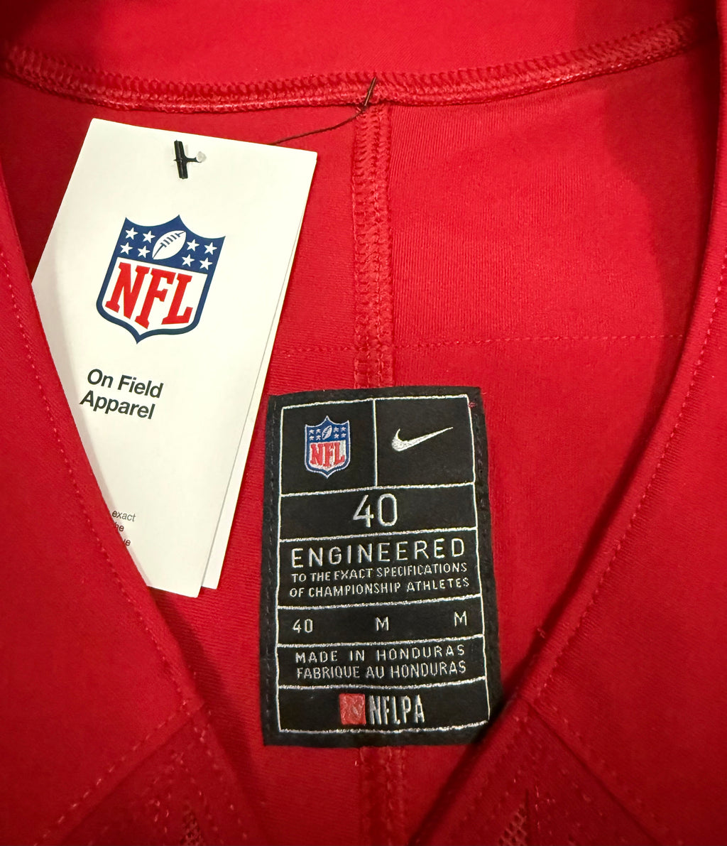 Fred Warner San Francisco 49ers Jersey #54 Nike Vapor FUSE Elite Red Size 40 (Medium) NFL