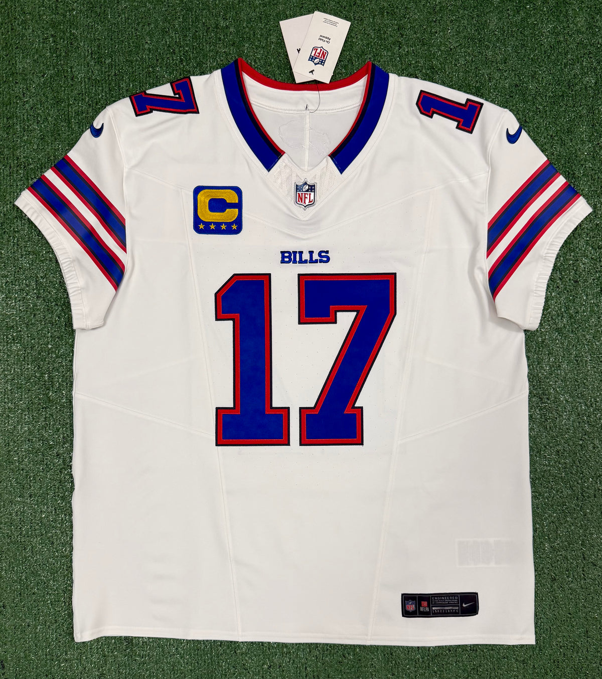 Josh Allen Buffalo Bills Jersey #17 Nike Vapor Fuse Elite White Size 48 (XL) NFL