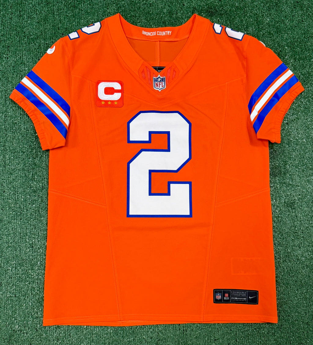 Pat Surtain II Denver Broncos Jersey #2 Nike Vapor Fuse Elite Orange Size 40 (M) NFL