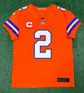 Pat Surtain II Denver Broncos Jersey #2 Nike Vapor Fuse Elite Orange Size 40 (M) NFL
