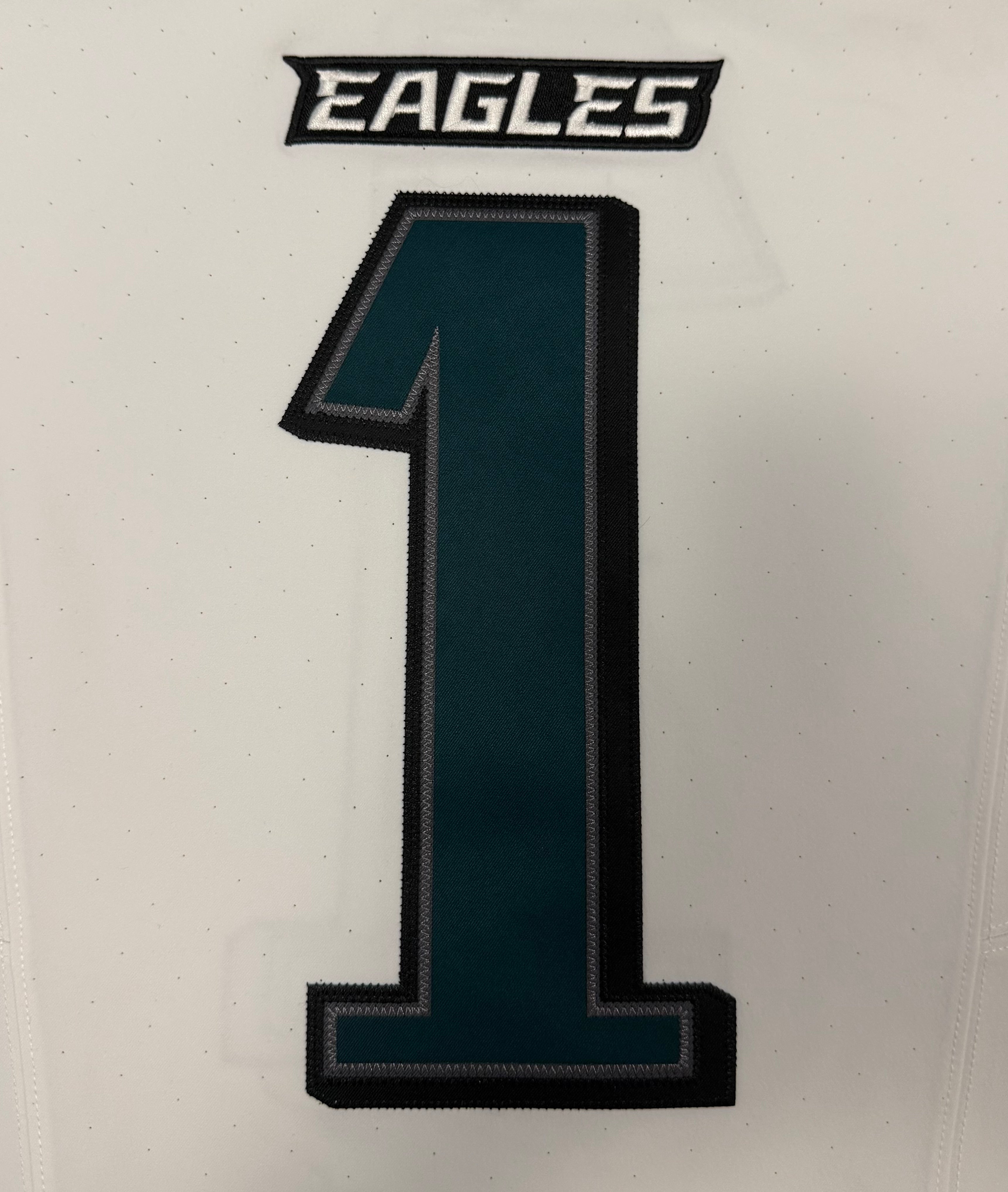 Jalen Hurts Philadelphia Eagles Jersey #1 Nike Vapor FUSE Elite White size 44 (Large) NFL