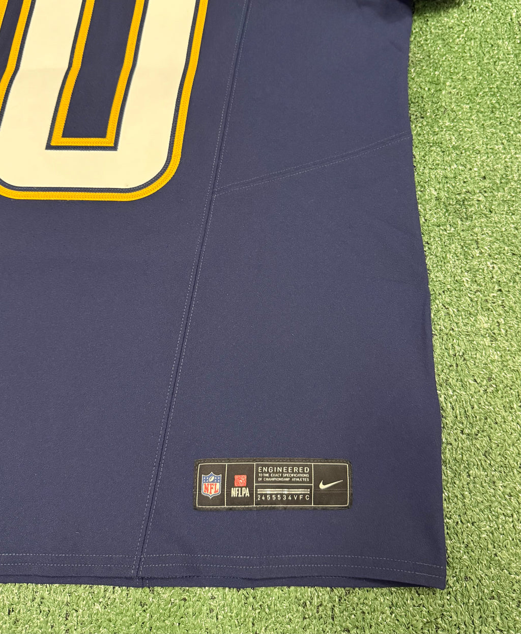 Justin Herbert Los Angeles Chargers Jersey #10 Nike Vapor Fuse Elite Navy Size 44 (L) NFL