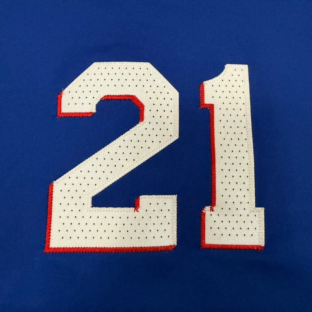 Joel Embid Philadelphia 76ers Jersey #21 Nike AeroSwift Authentic Blue Size 48 (L) NBA