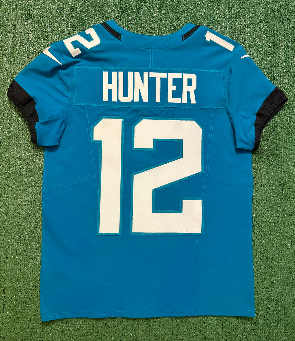 Travis Hunter Jacksonville Jaguars Jersey #12 Nike Vapor Fuse Elite Teal Size 40 (M) NFL