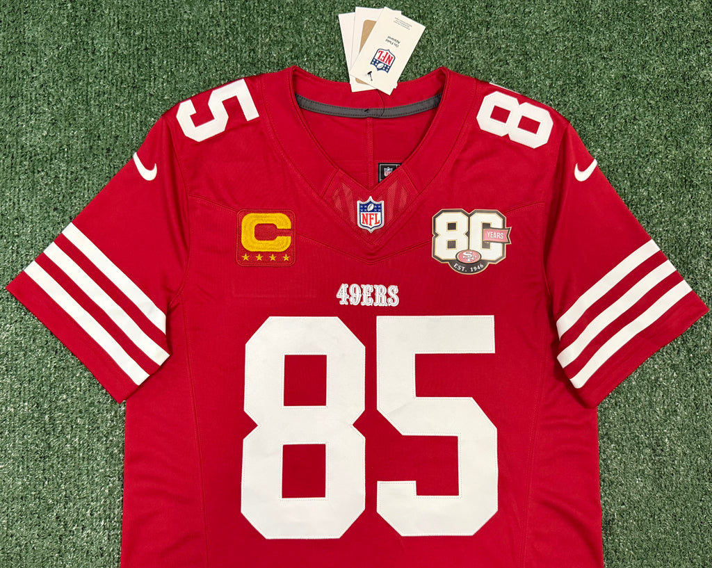 George Kittle San Francisco 49ers Jersey #85 Nike Vapor Fuse Limited Stitched Red Size (Medium) NFL
