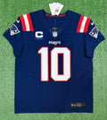 Drake Maye New England Patriots Jersey #10 Nike Vapor Fuse Elite Blue Size 44 (Large) NFL
