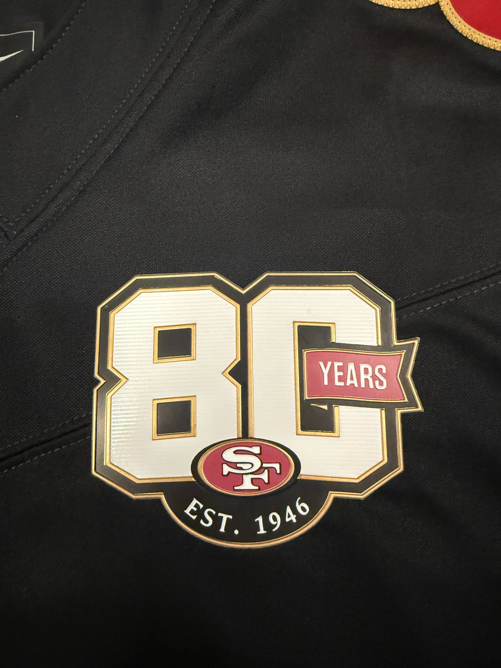 George Kittle San Francisco 49ers Jersey #85 Nike Vapor Fuse Limited Rivalry Black Size (XL) NFL