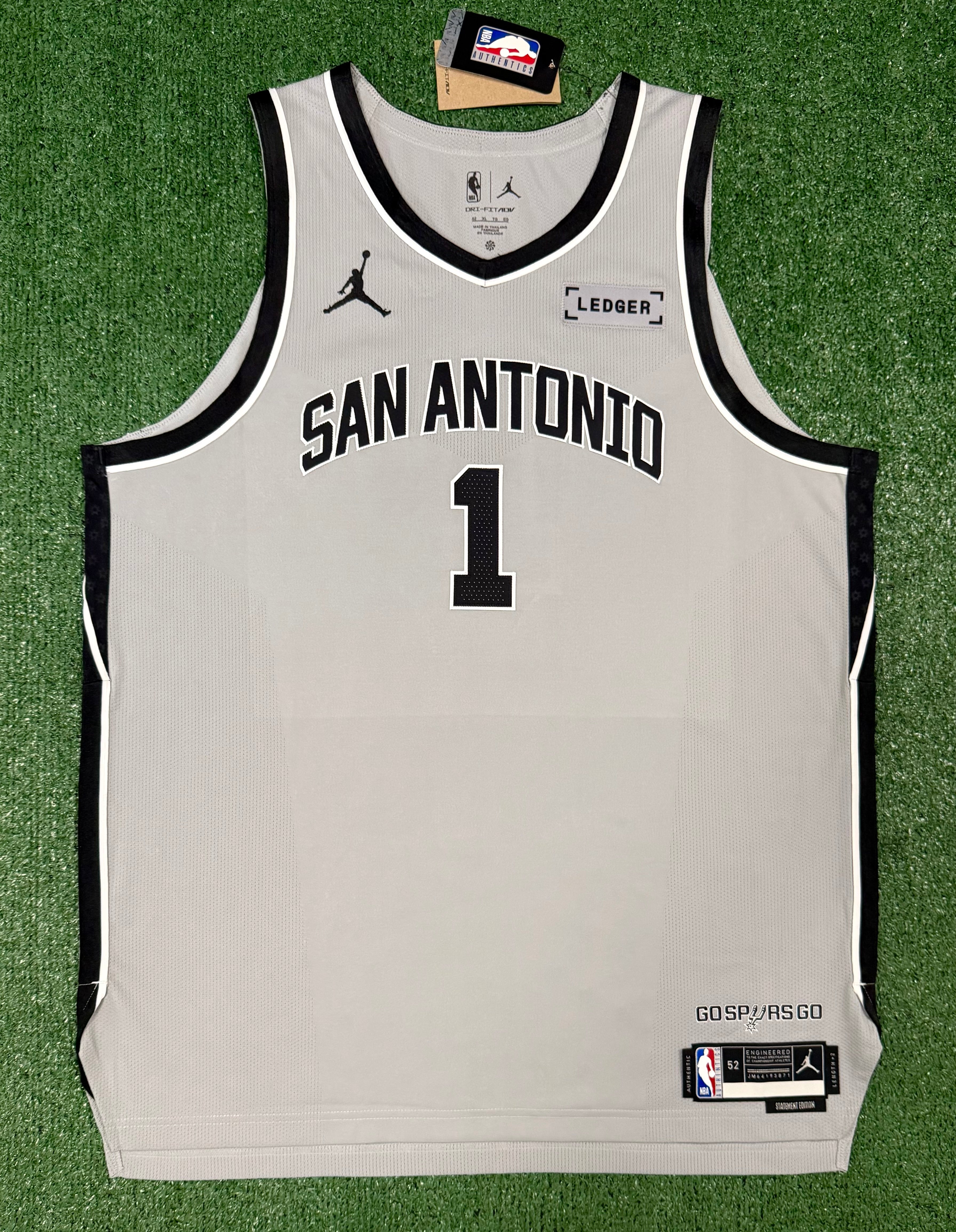 Victor Wembanyama San Antonio Spurs Jersey #1 Nike ADV Authentic Gray Size 52 (XL) NBA