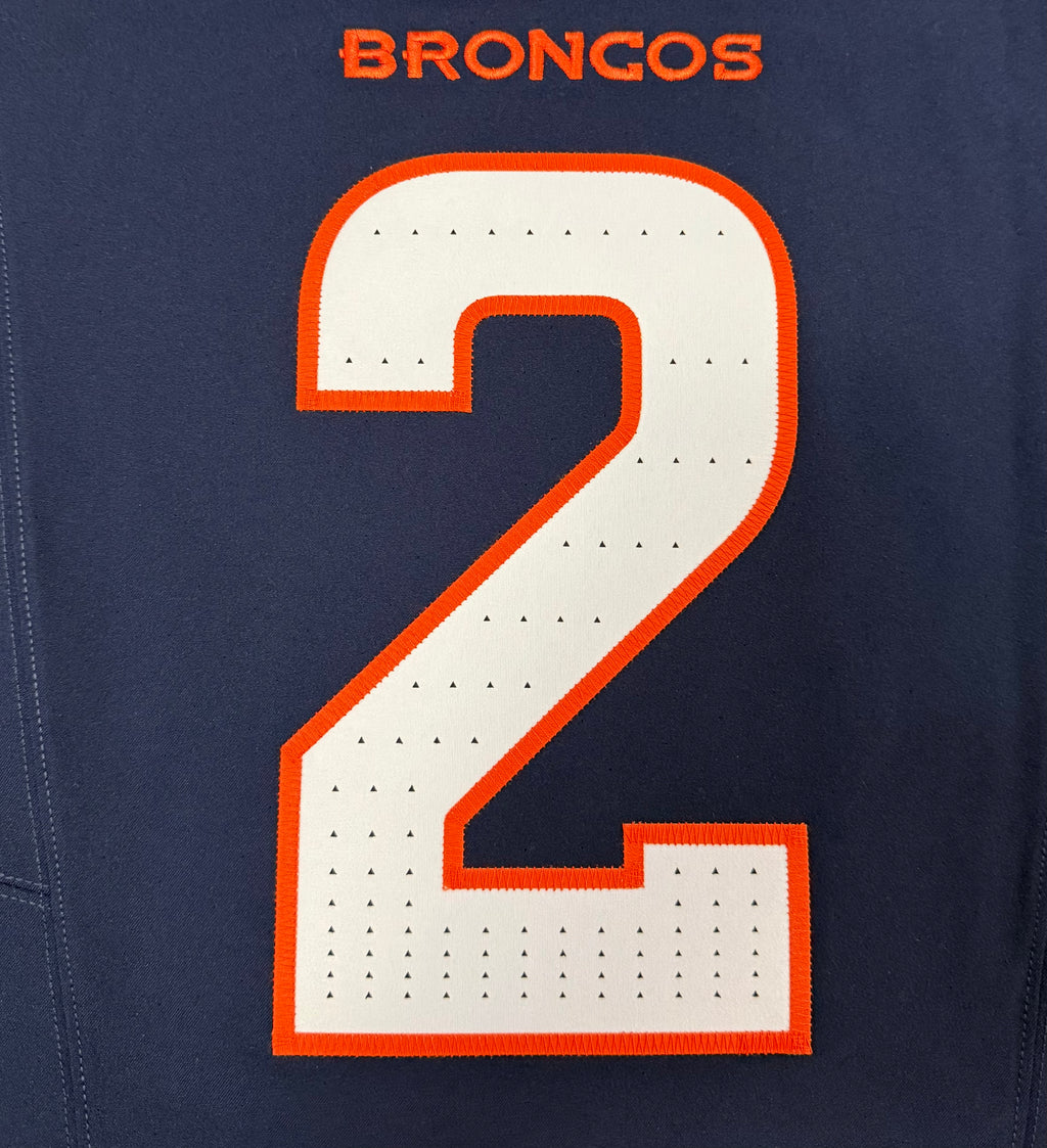 Pat Surtain II Denver Broncos Jersey #2 Nike Vapor Fuse Elite Navy Size 44 (L) NFL