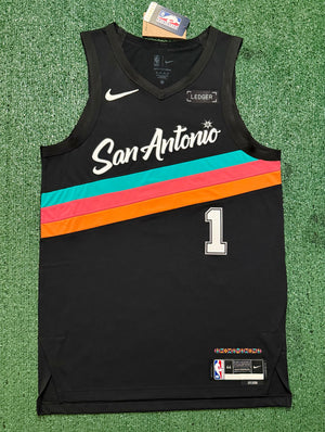 Victor Wembanyama San Antonio Spurs Jersey #1 Nike ADV Authentic Black Size 44 (M) NBA