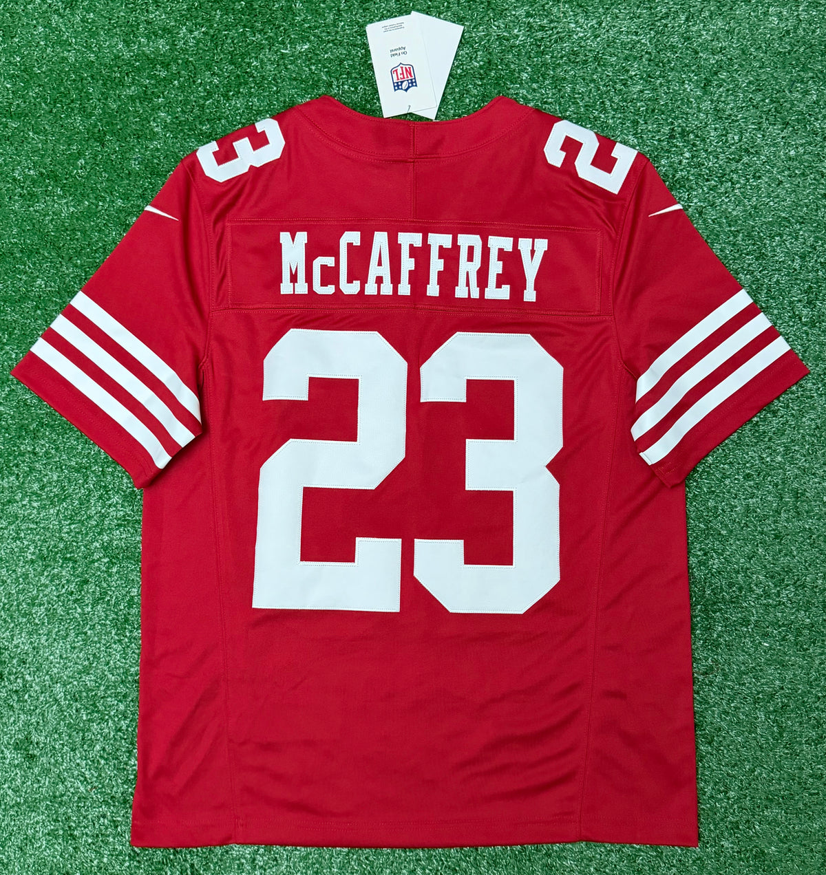 Christian McCaffrey San Francisco 49ers Jersey #23 Nike Vapor Fuse Limited Stitched Red Size (Medium) NFL