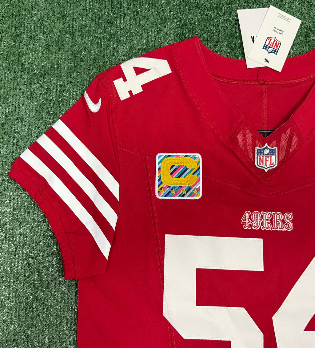 Fred Warner San Francisco 49ers Jersey #54 Nike Vapor FUSE Elite Red Size 40 (Medium) NFL
