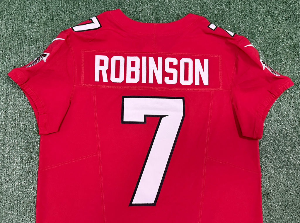 Bijan Robinson Atlanta Falcons Jersey #7 Nike Vapor FUSE Elite Red Size 44 (Large) NFL