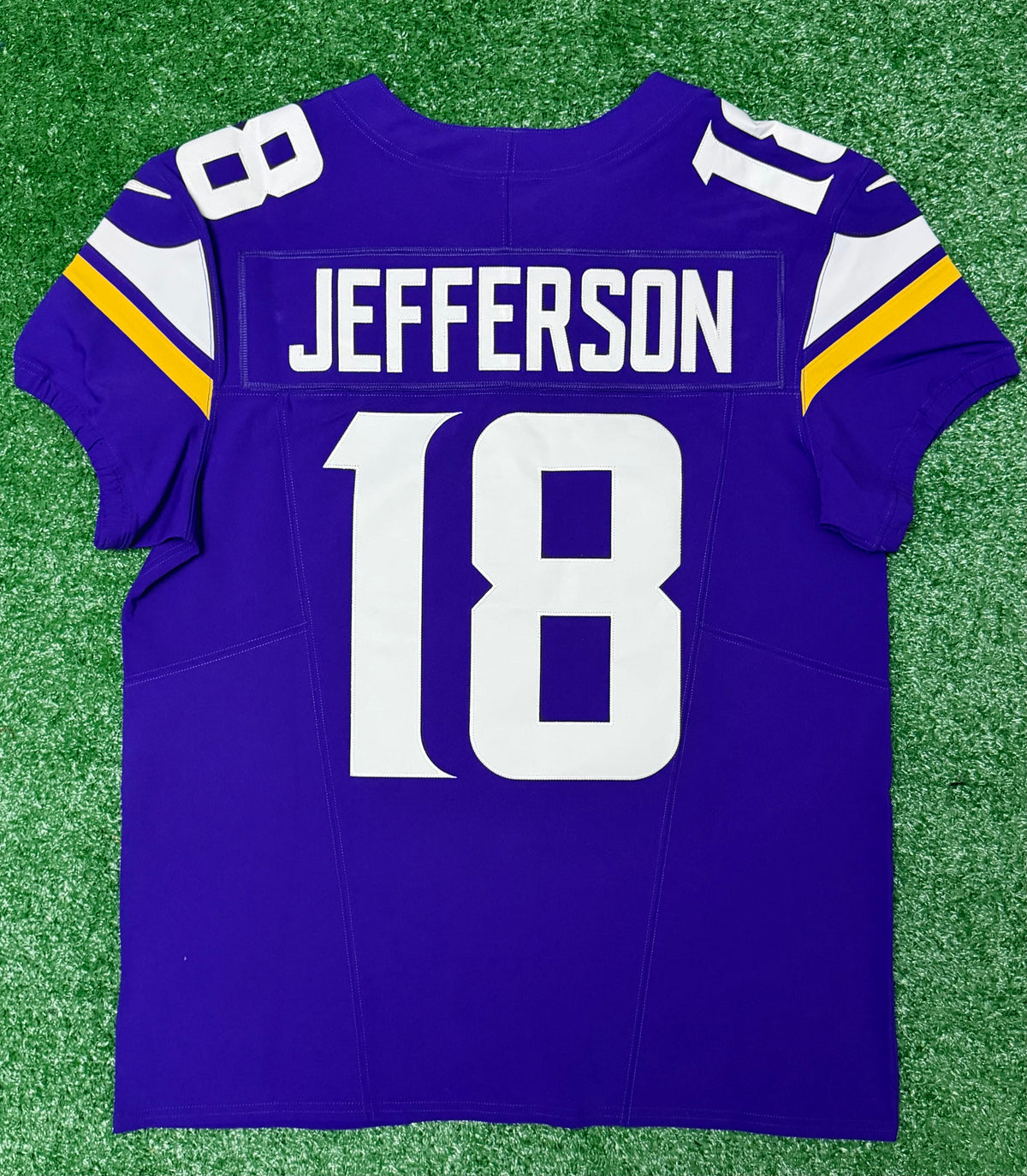 Justin Jefferson Minnesota Vikings Jersey #18 Nike Vapor FUSE Elite Purple Size 44 (Large) NFL